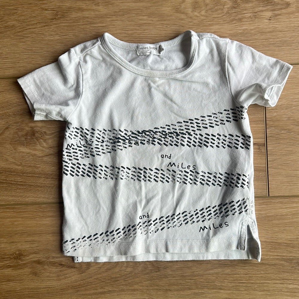 Miles baby tire shirt